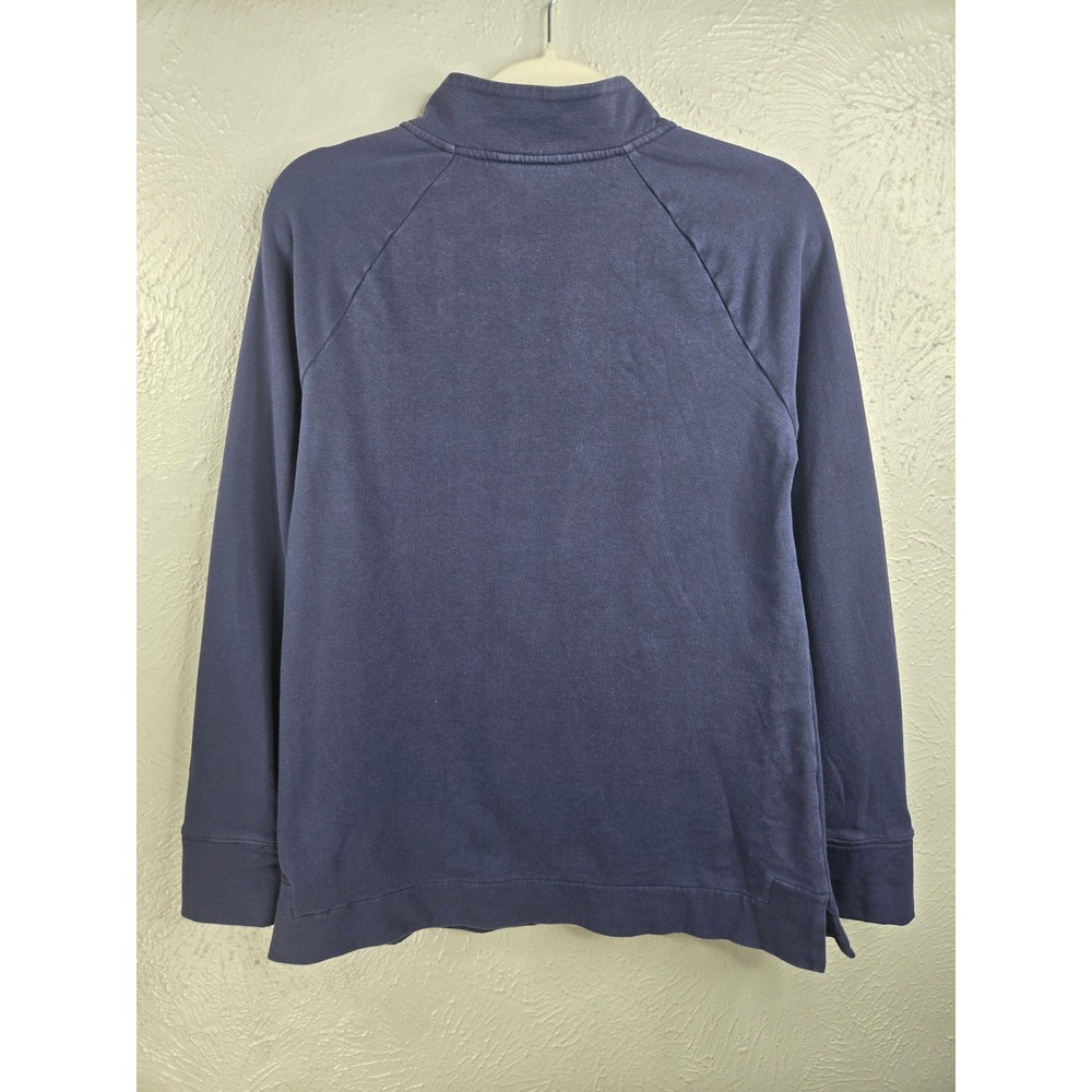 Lilly Pulitzer Skipper Pullover Sweater Small Navy Blue Half Zip Preppy Nautical - Picture 2 of 11